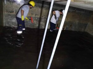 Limpieza de reservorios de agua
